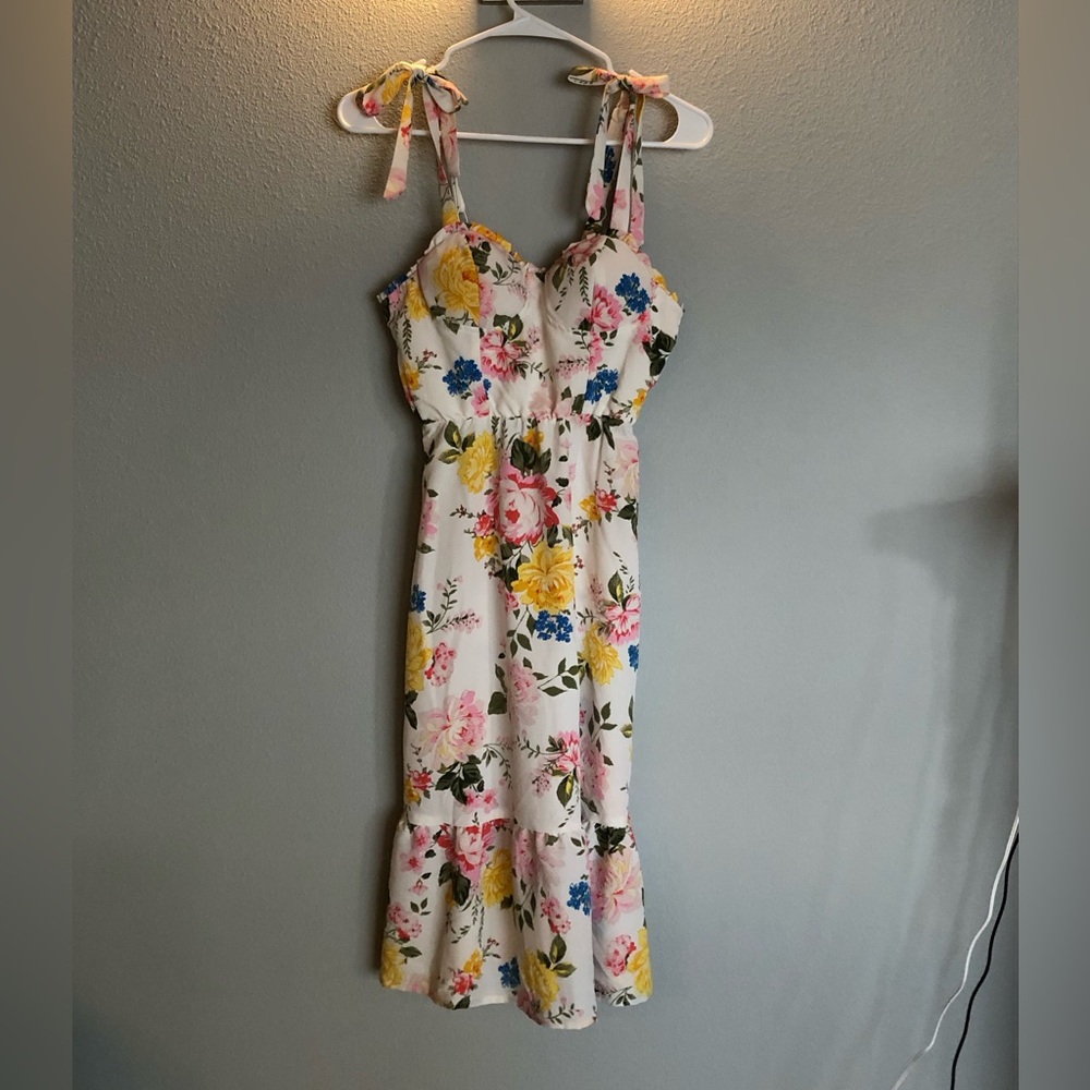 Lily Rose - Midi Floral Print Dress